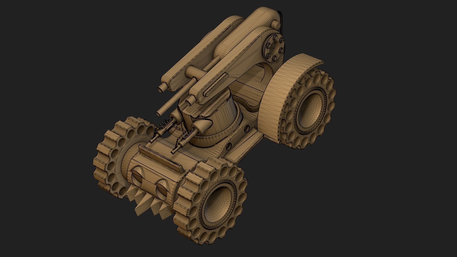 Military vehicle toy 3D model_7