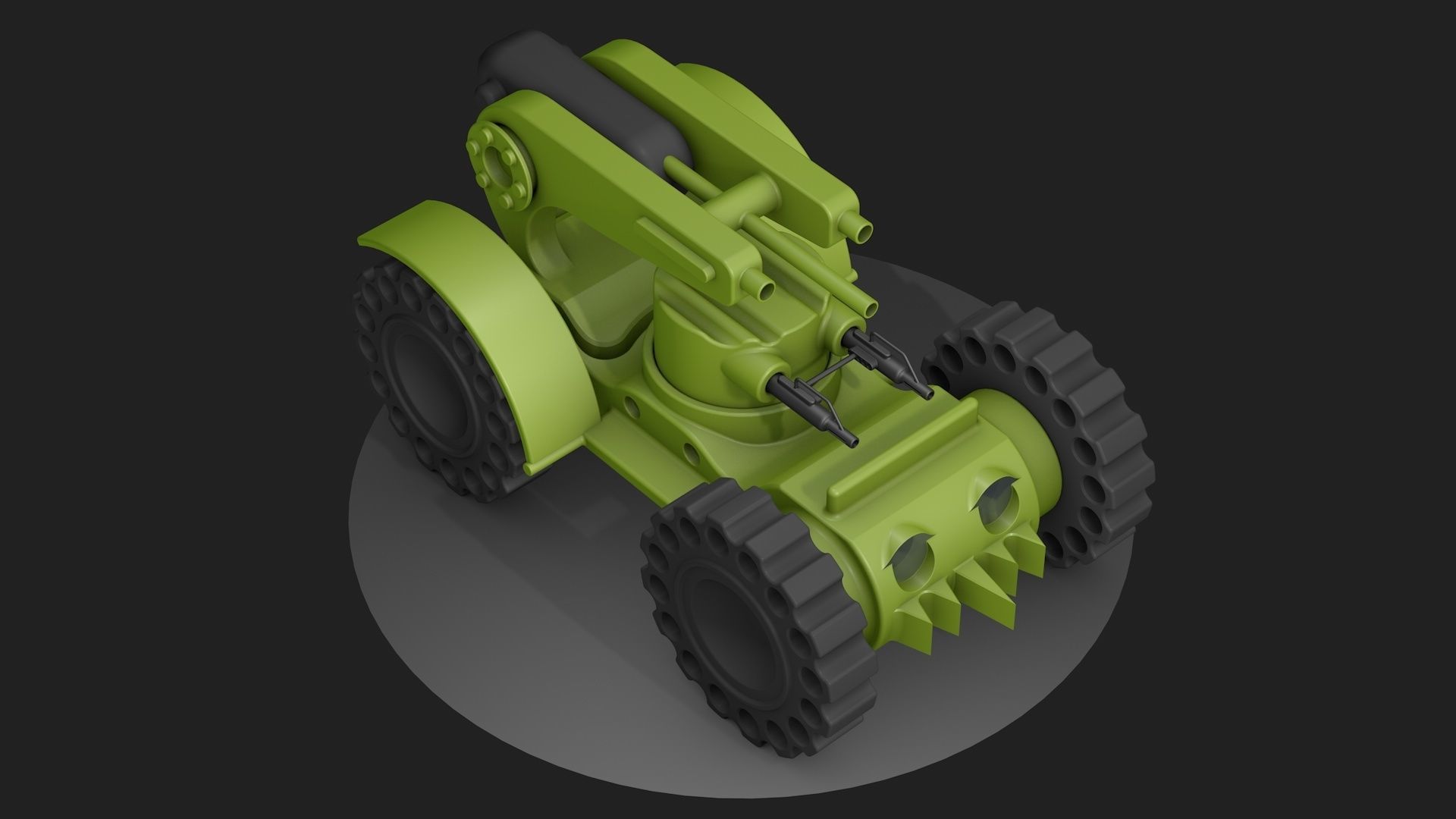 Military vehicle toy 3D model_3