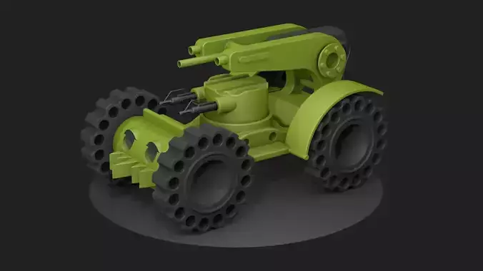 Military vehicle toy 3D model