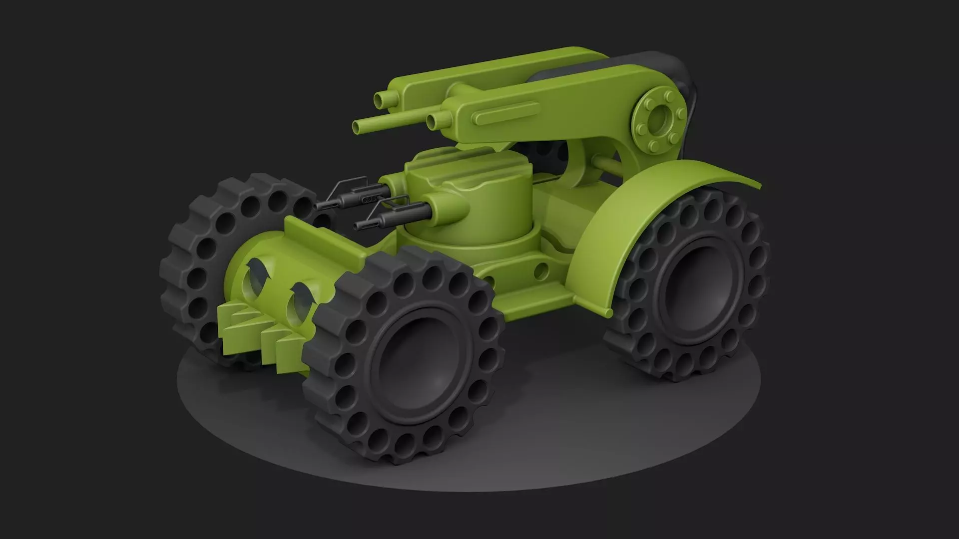 Military vehicle toy 3D model_0