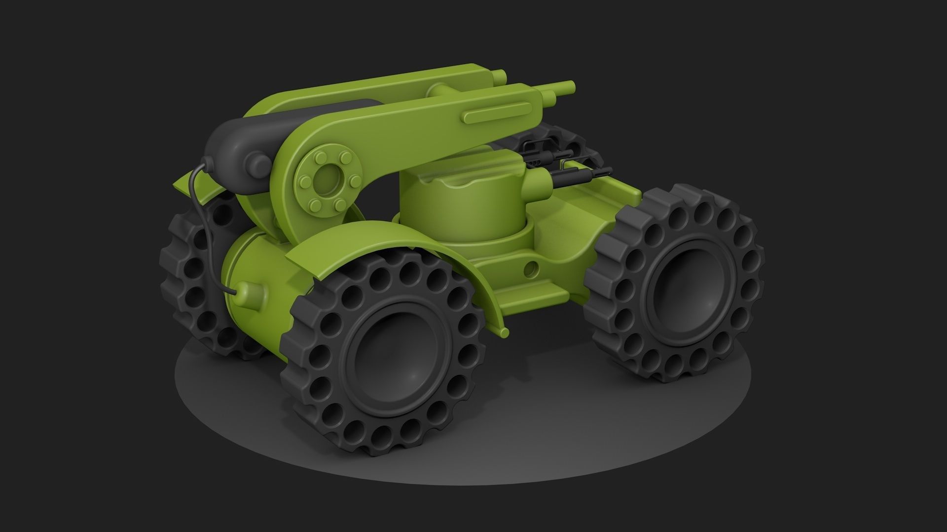Military vehicle toy 3D model_1