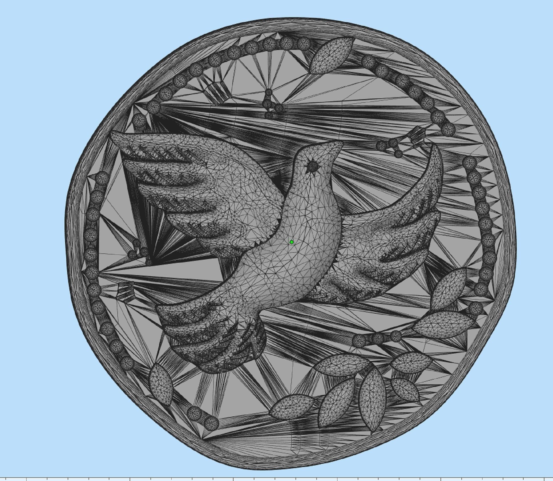 pendant bird two options 3D print model_6