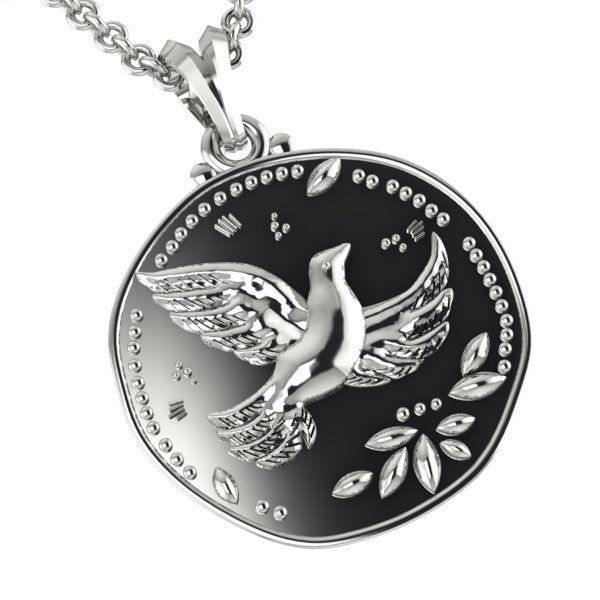 pendant bird two options 3D print model_3