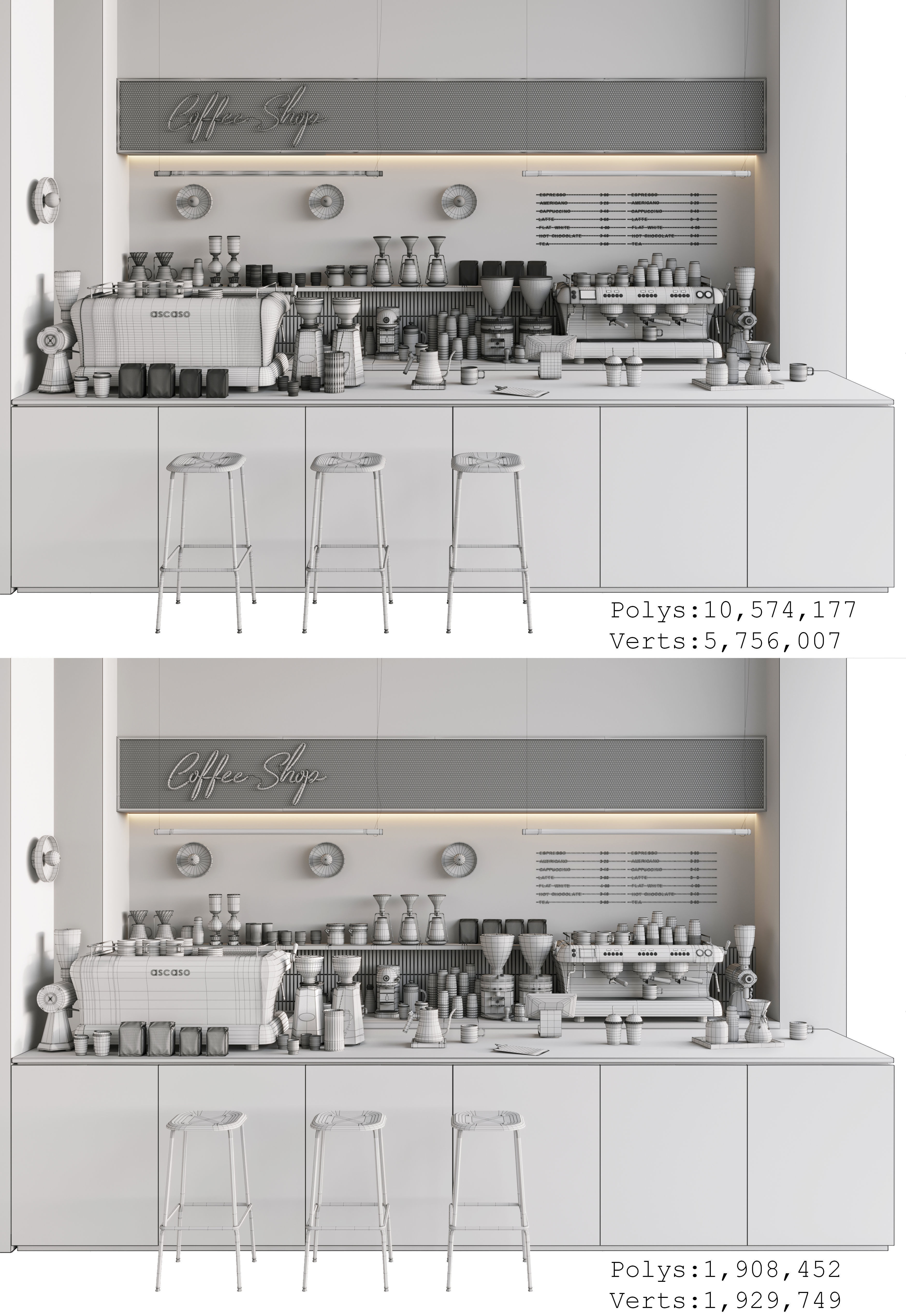 Coffee Shop3 Black 3D model_12