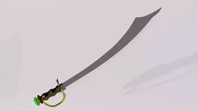  pirate sword Low-poly 3D model