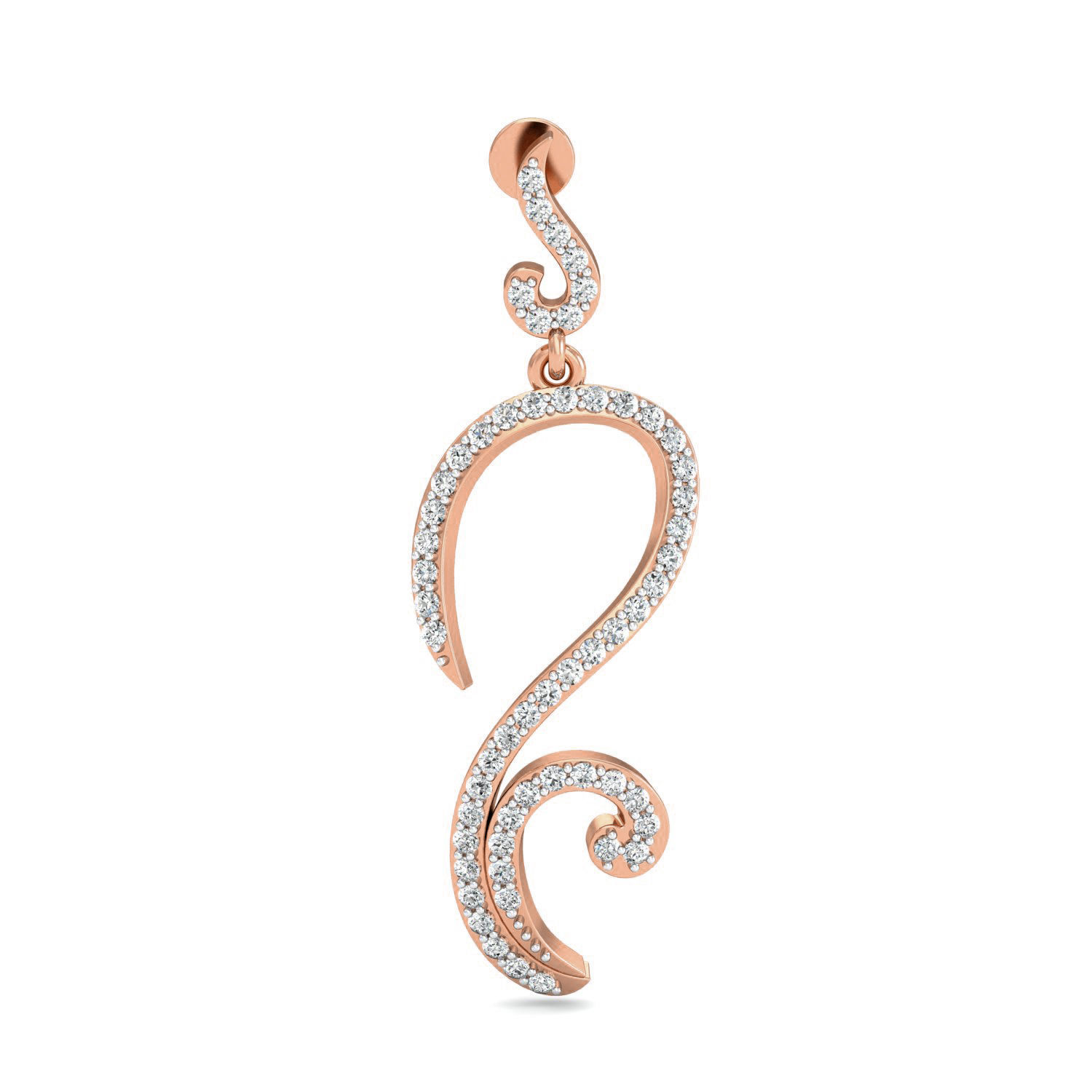 Women Long Earrings 3dm stl 3mf obj glb gltf render details 3D print model_7