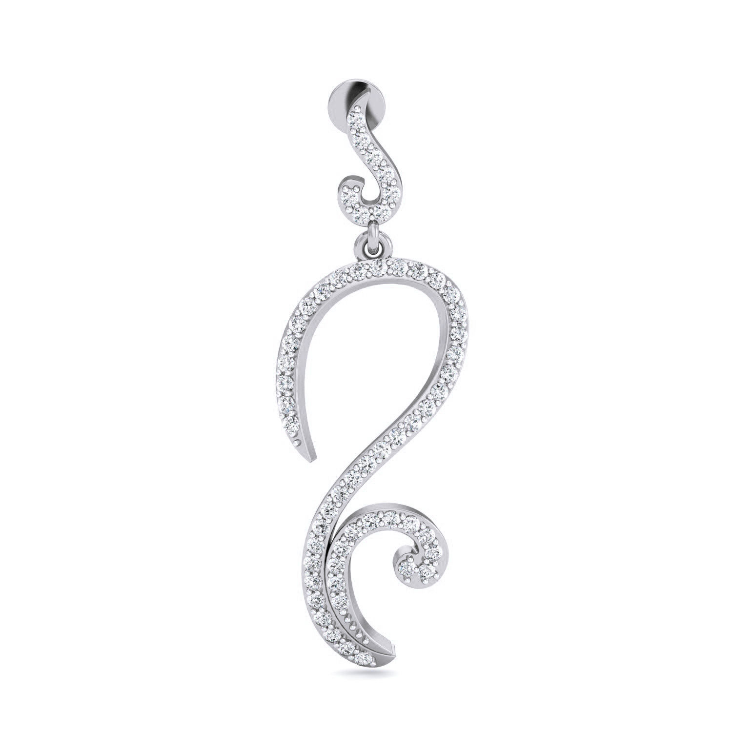 Women Long Earrings 3dm stl 3mf obj glb gltf render details 3D print model_5