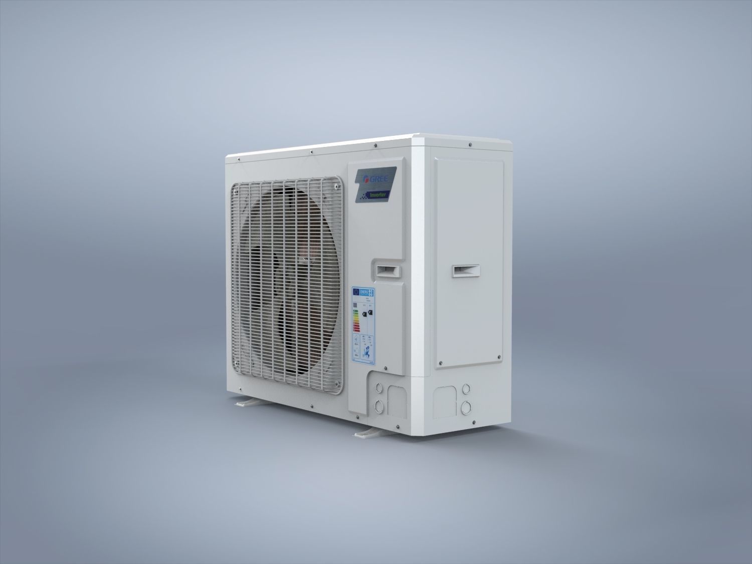 Air Condition External Unit cooling system 3D model_1
