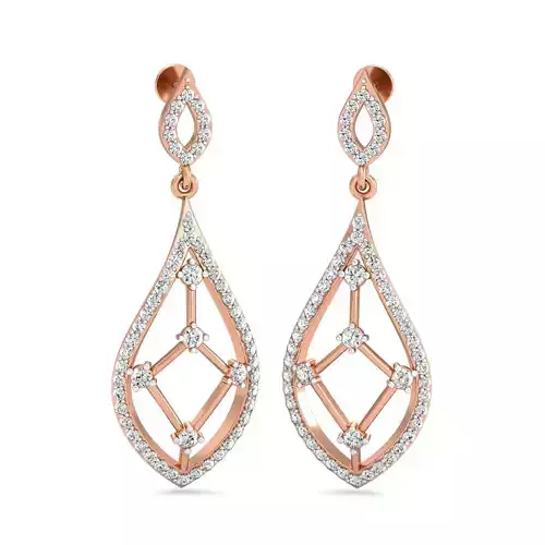 Women Long Earrings 3dm stl 3mf obj glb gltf render details