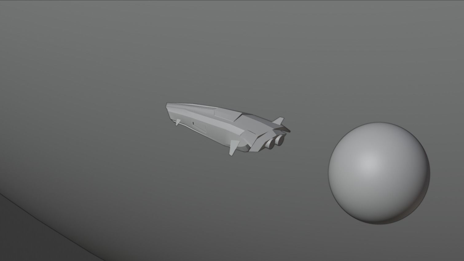 Planet Venus with Spaceship and Asteroids 3D model_7