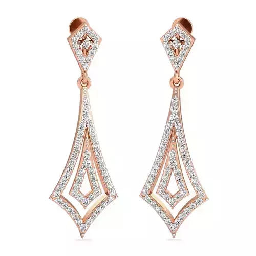 Women Long Earrings 3dm stl 3mf obj glb gltf render details