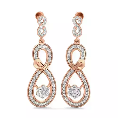 Women Long Earrings 3dm stl 3mf obj glb gltf render details