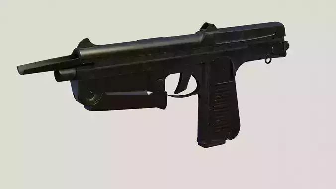 PM63 submachine gun Low-poly 3D model