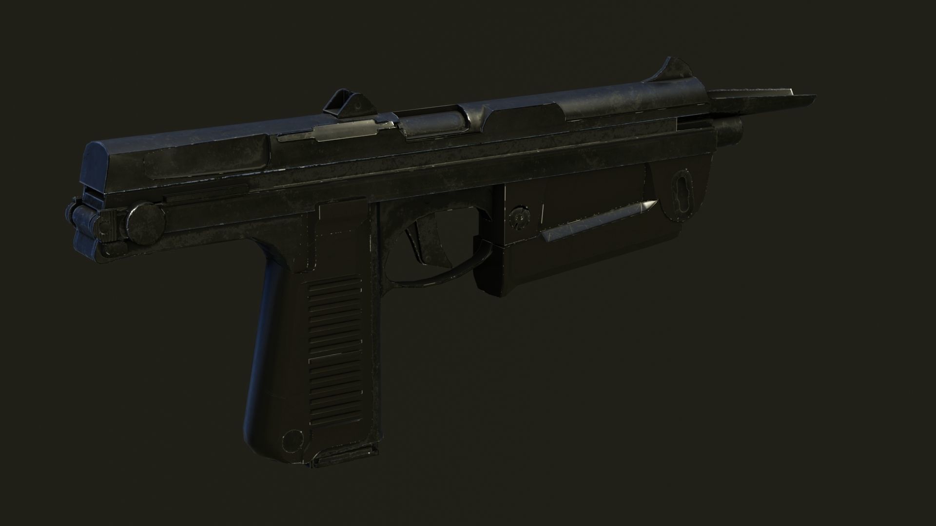 3D model PM63 submachine gun VR / AR / low-poly | CGTrader