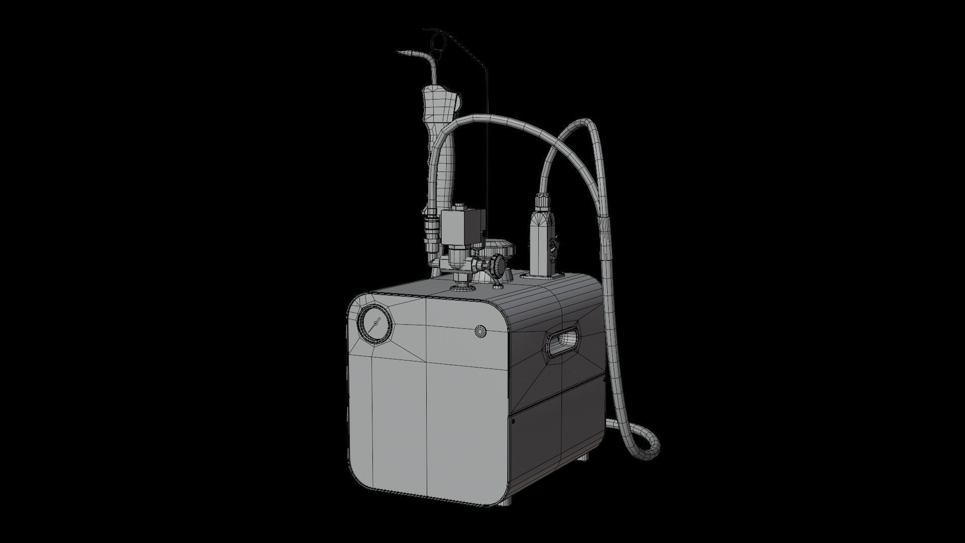 Steam Cleaner Low-poly 3D model_14