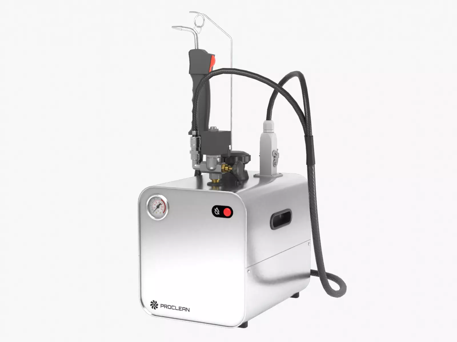 Steam Cleaner Low-poly 3D model_0