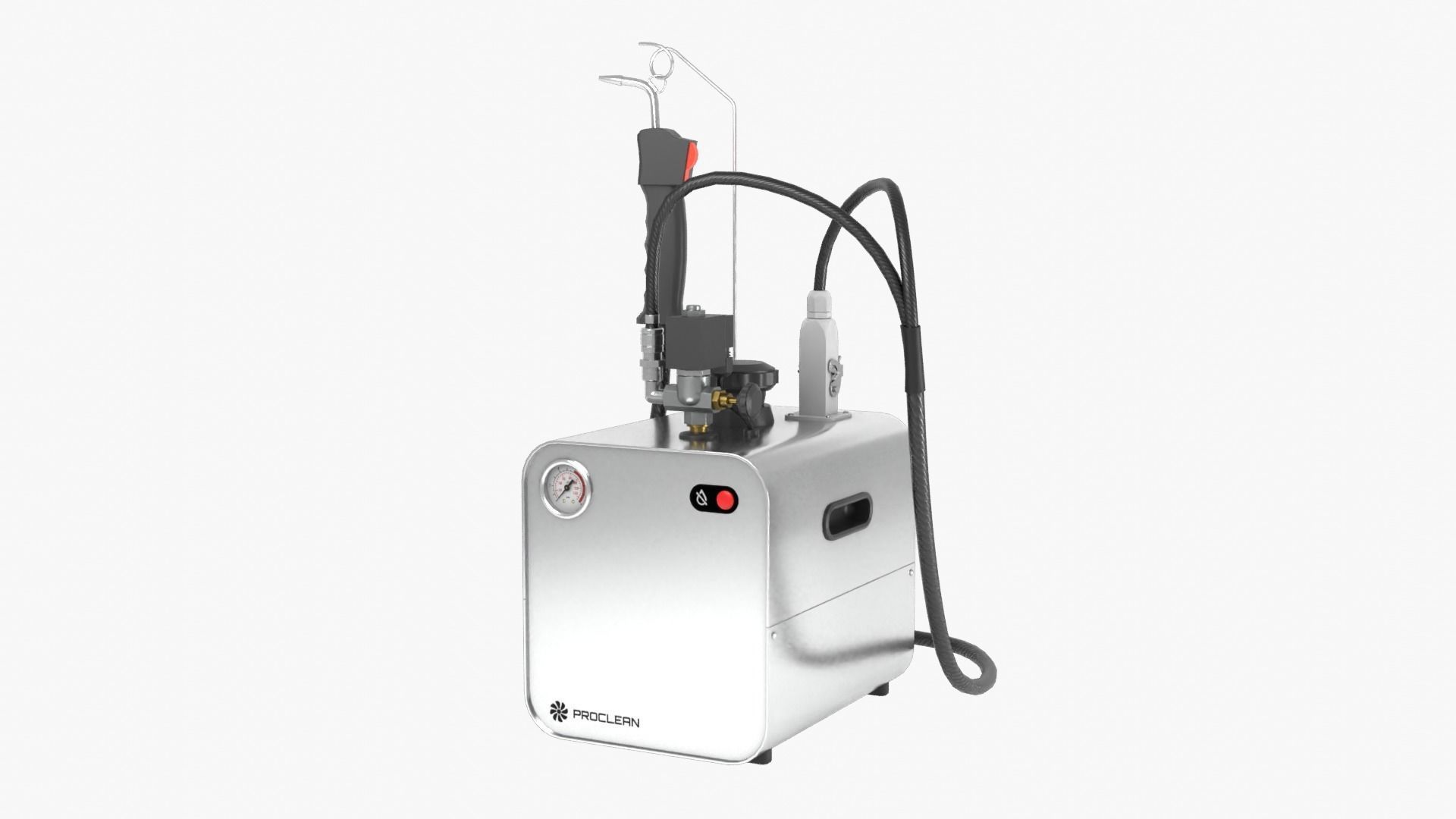 Steam Cleaner Low-poly 3D model_1