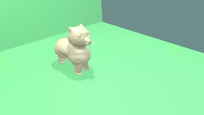 A dog 3d model