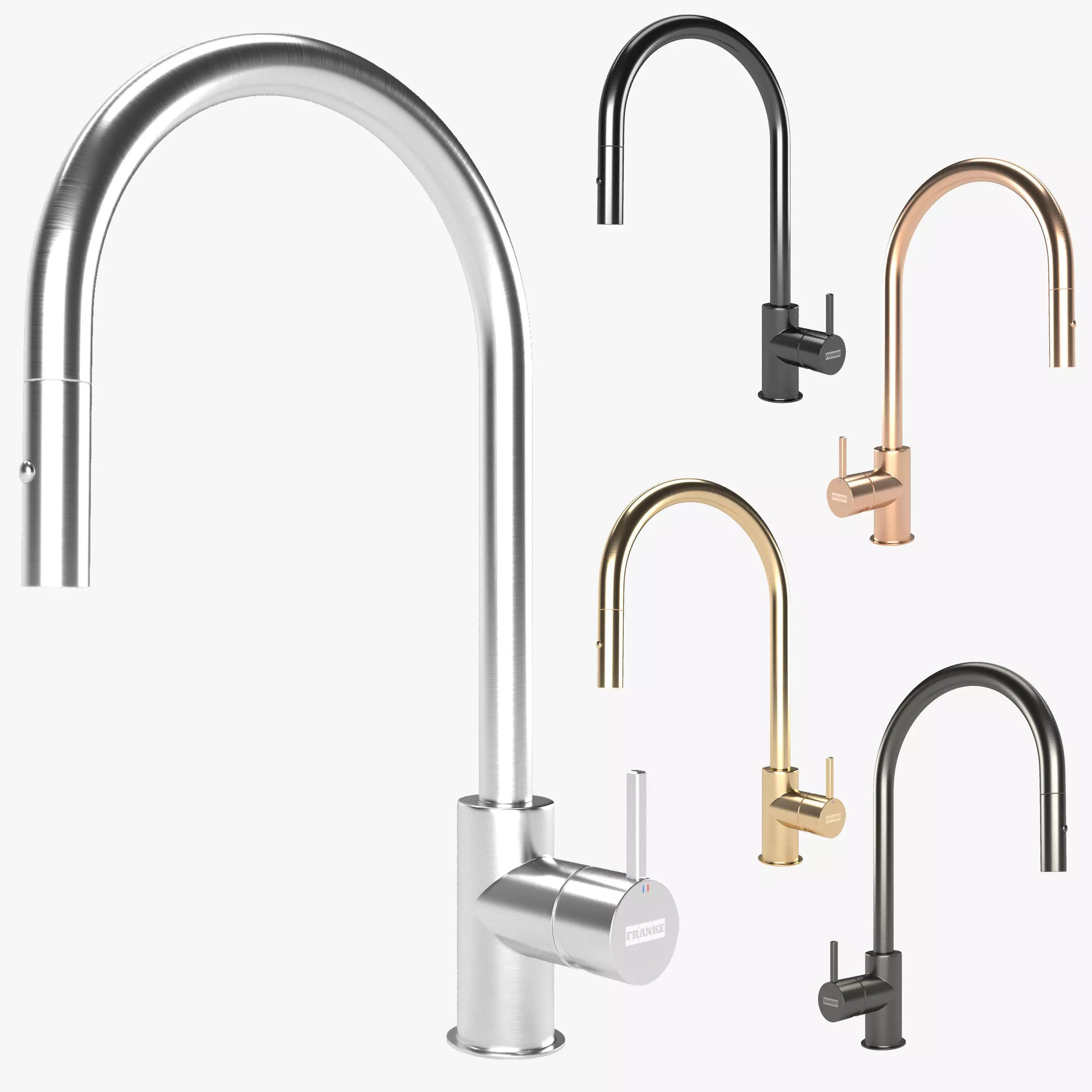 Franke Eos Neo Pull out spray Kitchen Mixer 3D model_0