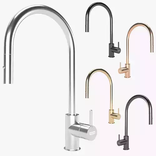 Franke Eos Neo Pull out spray Kitchen Mixer 3D model Franke Eos Neo Pull out spray Kitchen Mixer 3D model