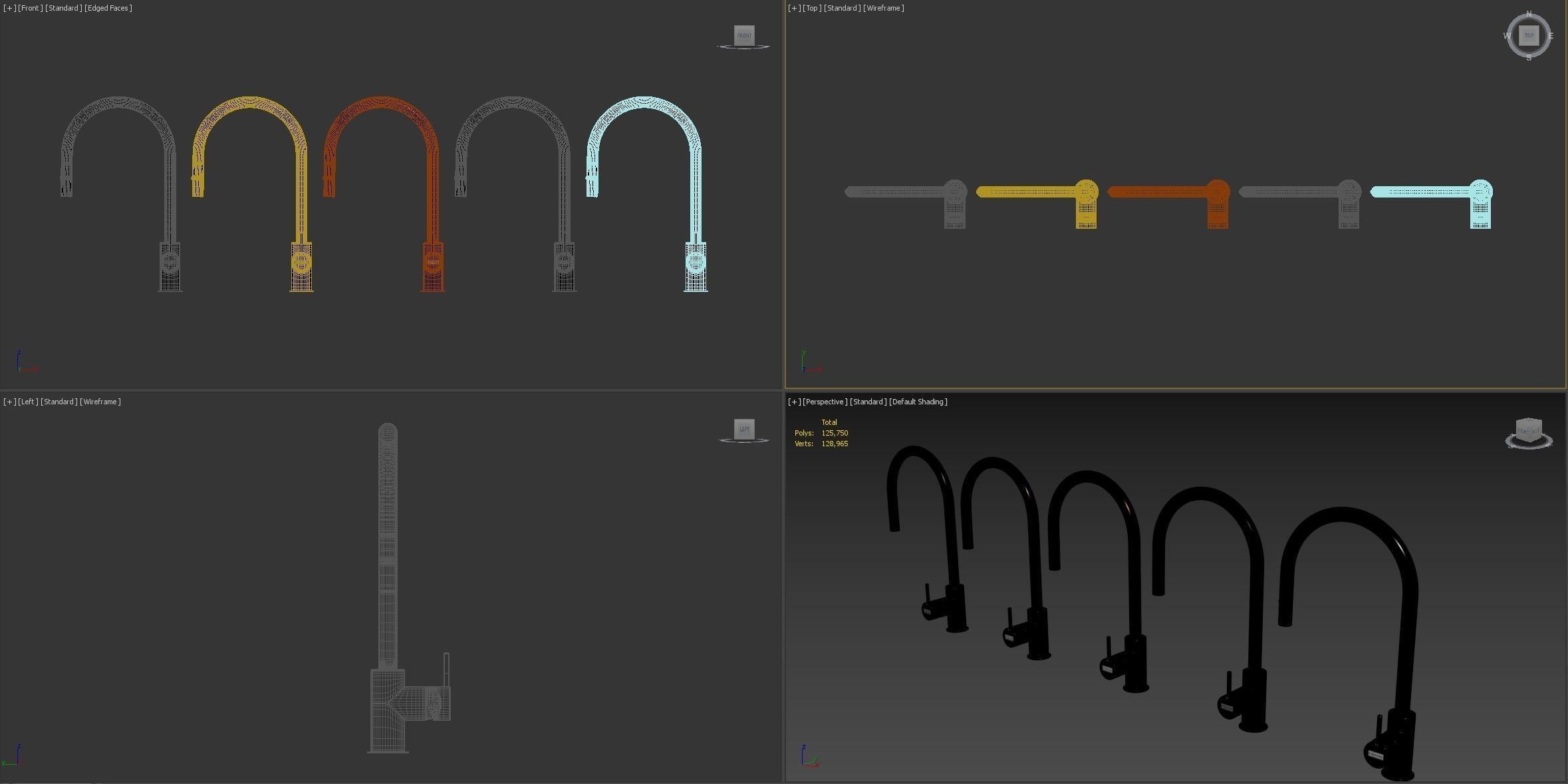 Franke Eos Neo Pull out spray Kitchen Mixer 3D model_11