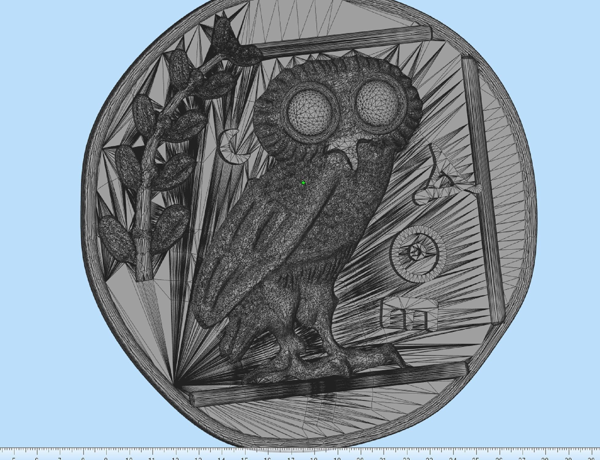 double sided pendant Athena two options 3D print model_6