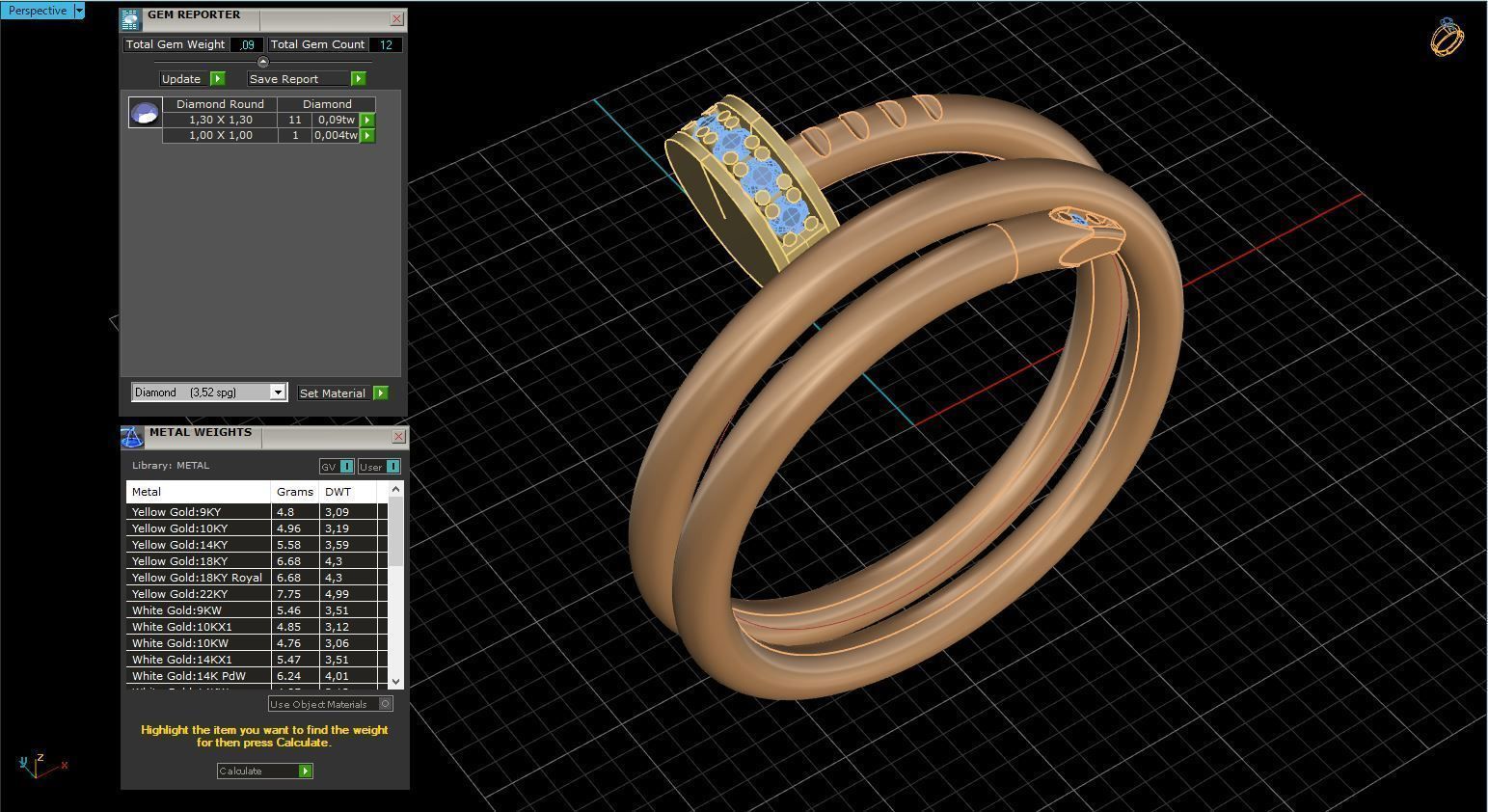 Women ring 3D print model_6