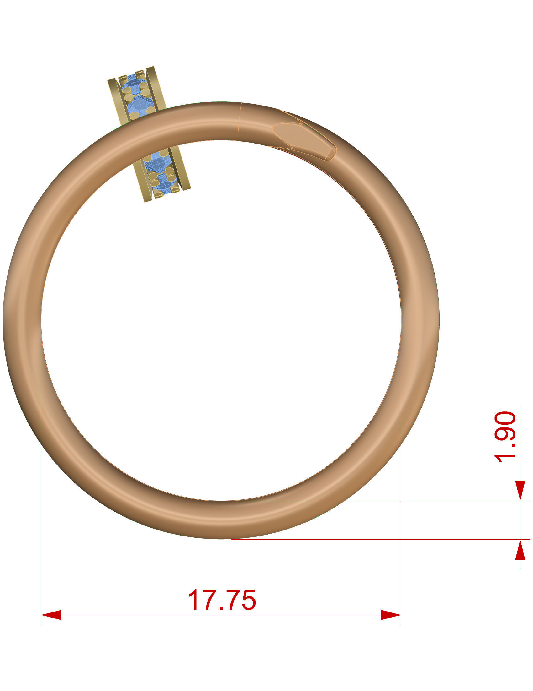 Women ring 3D print model_13