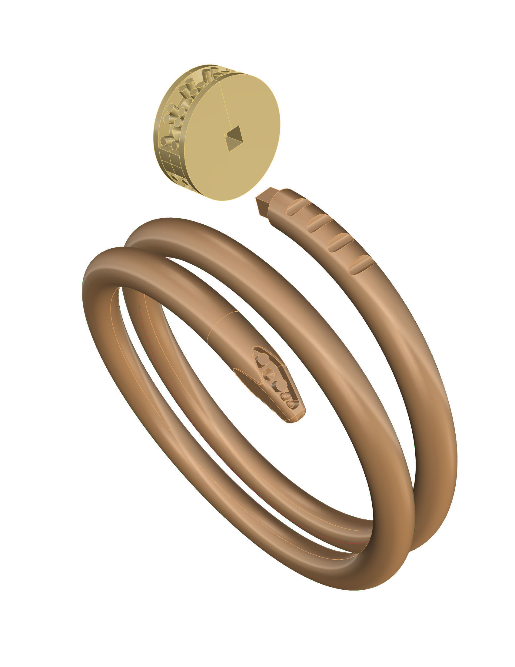 Women ring 3D print model_18