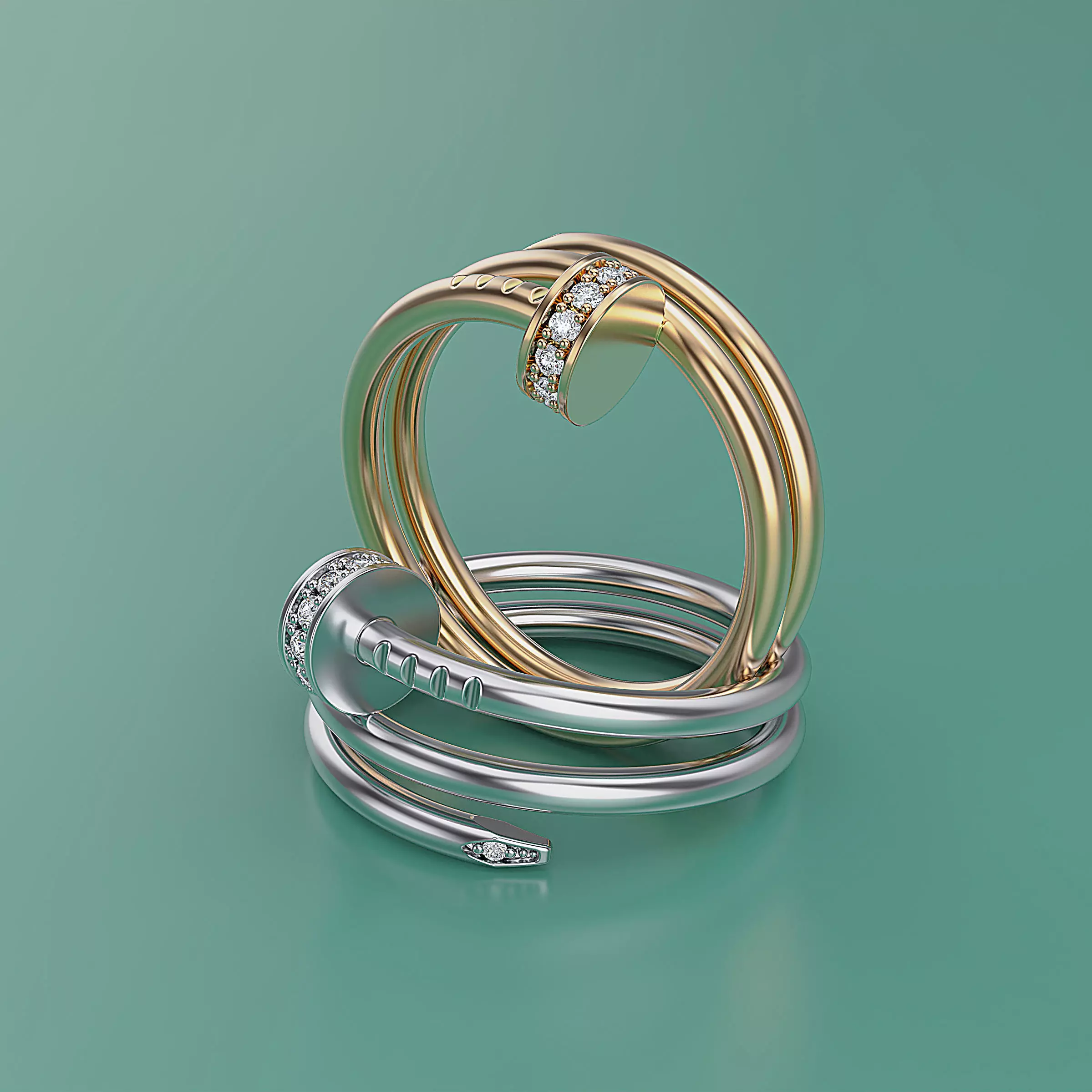 Women ring 3D print model_0