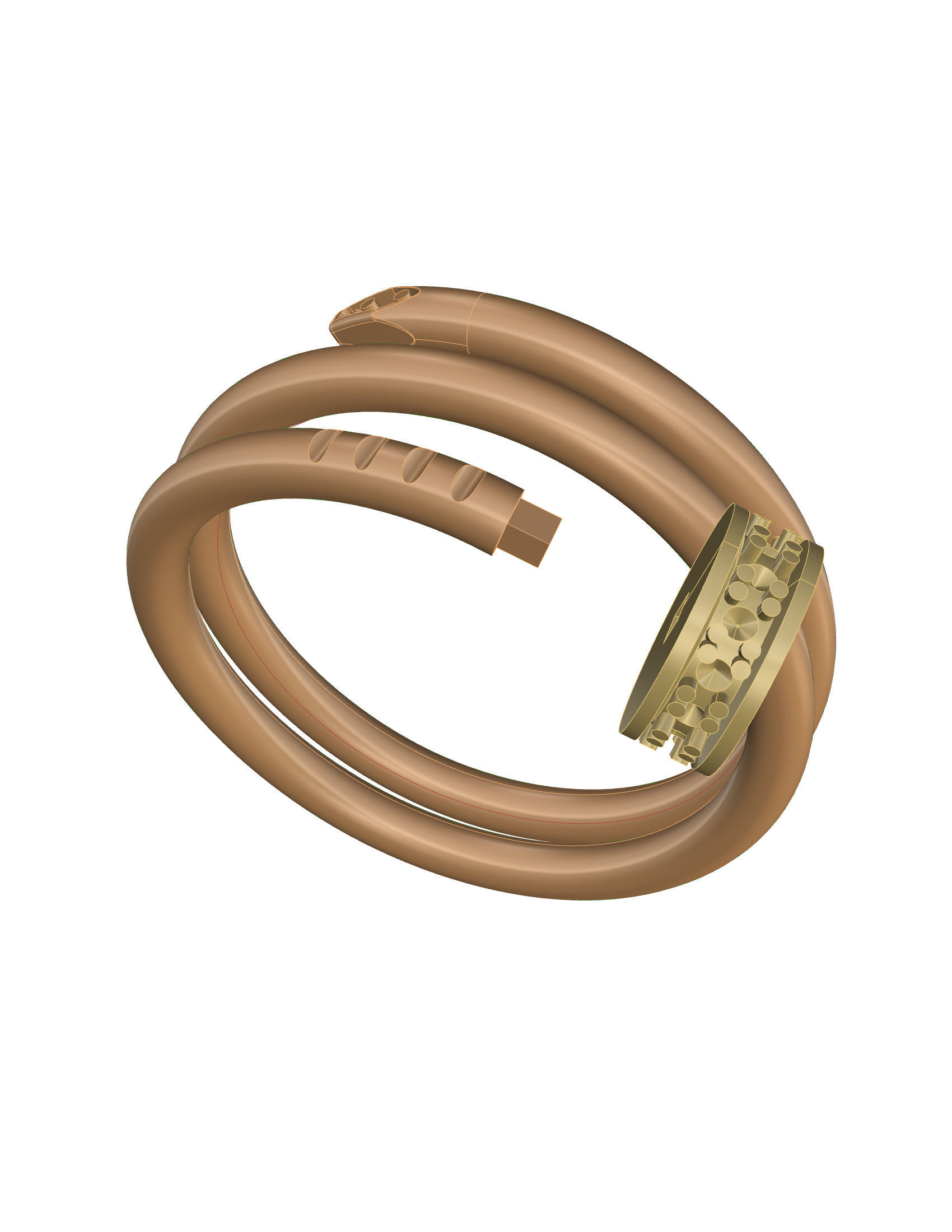 Women ring 3D print model_4