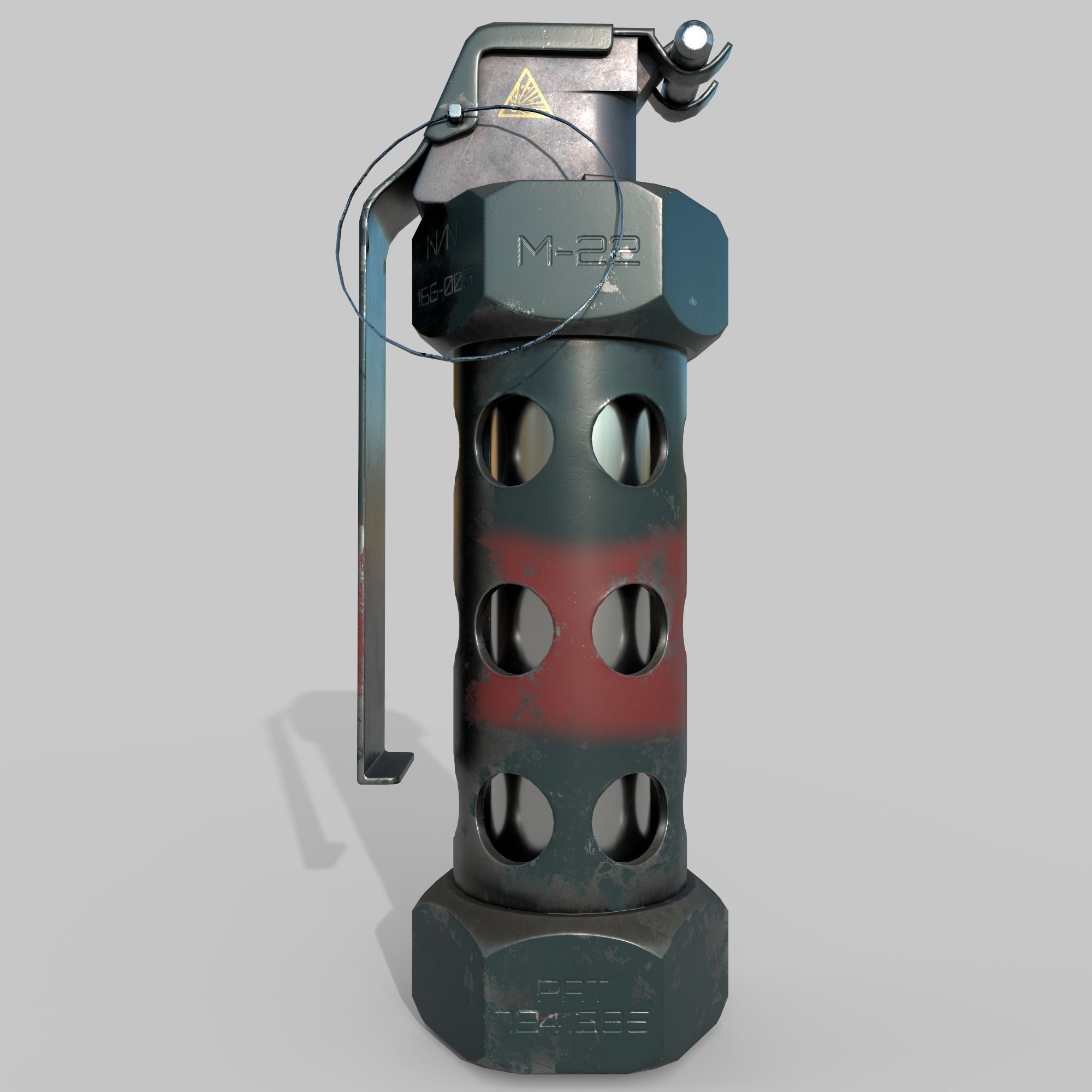 Grenade M 84 Low-poly 3D model_1