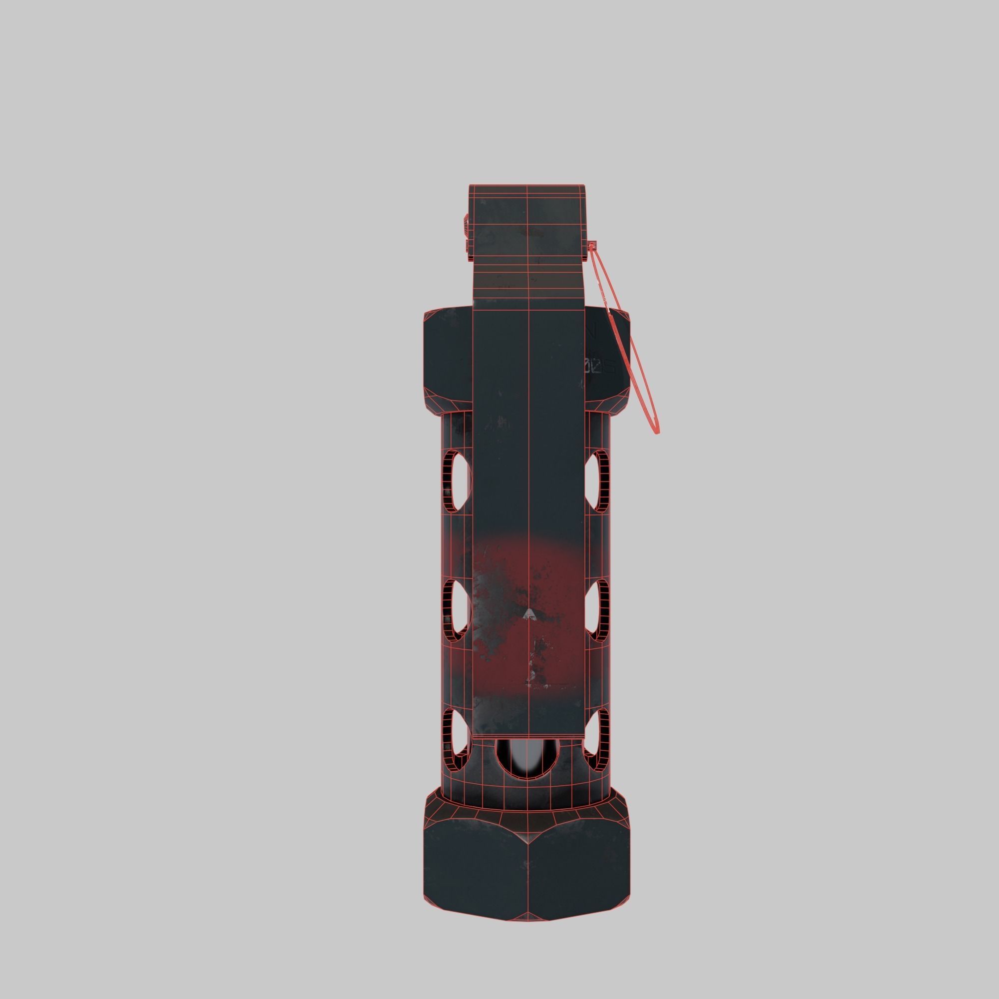 Grenade M 84 Low-poly 3D model_7
