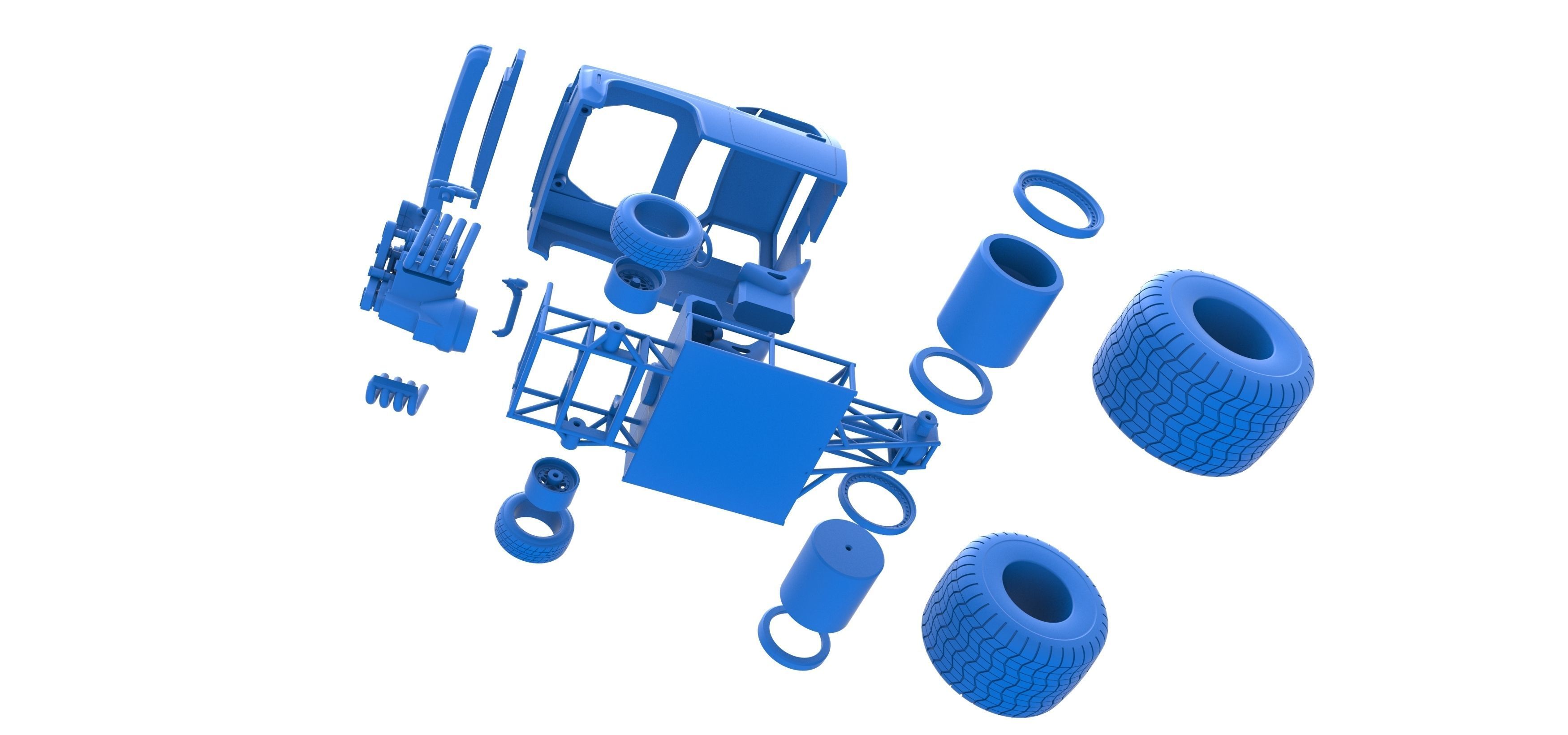 Concept dragster truck Scale 1 to 25 3D print model_33