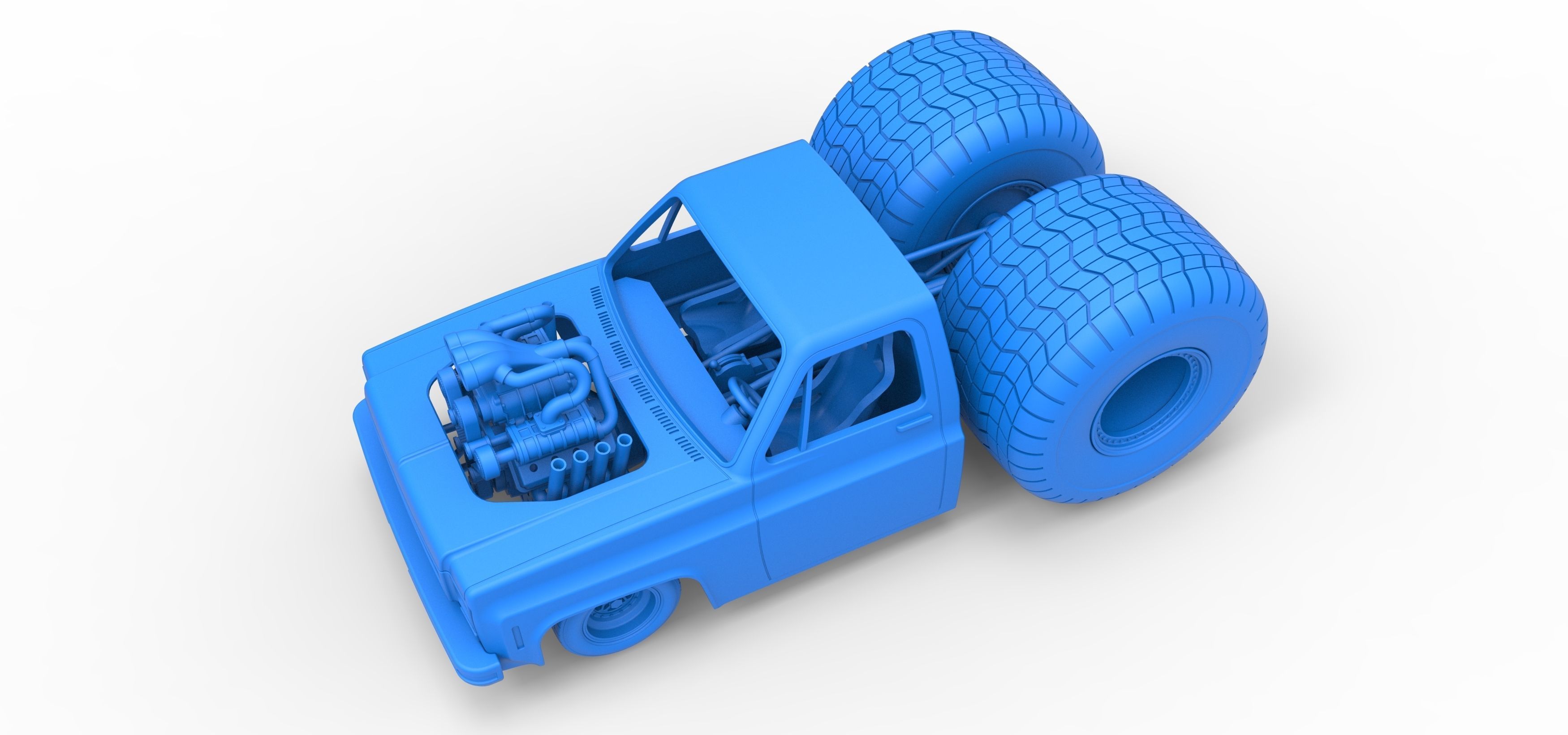 Concept dragster truck Scale 1 to 25 3D print model_18