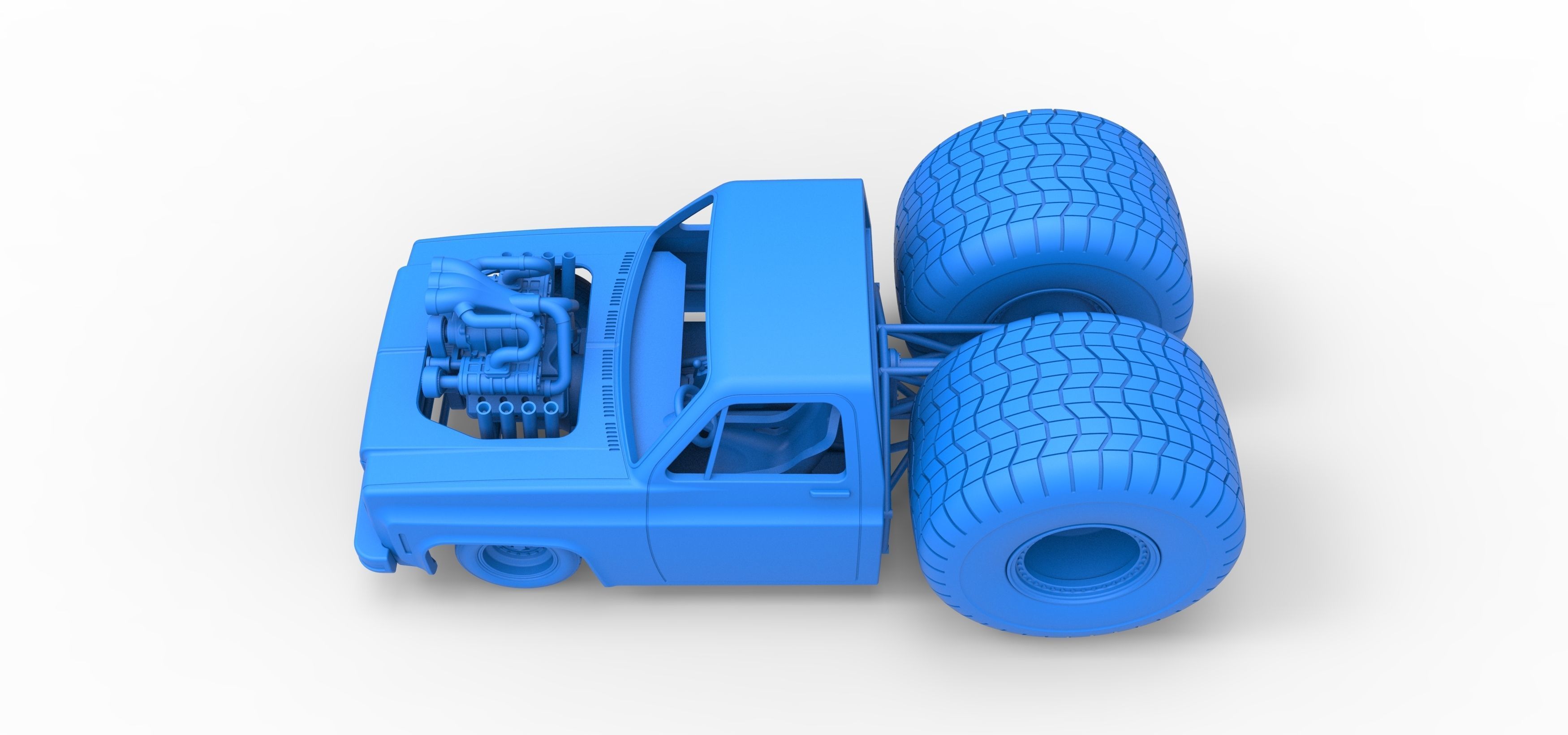 Concept dragster truck Scale 1 to 25 3D print model_24
