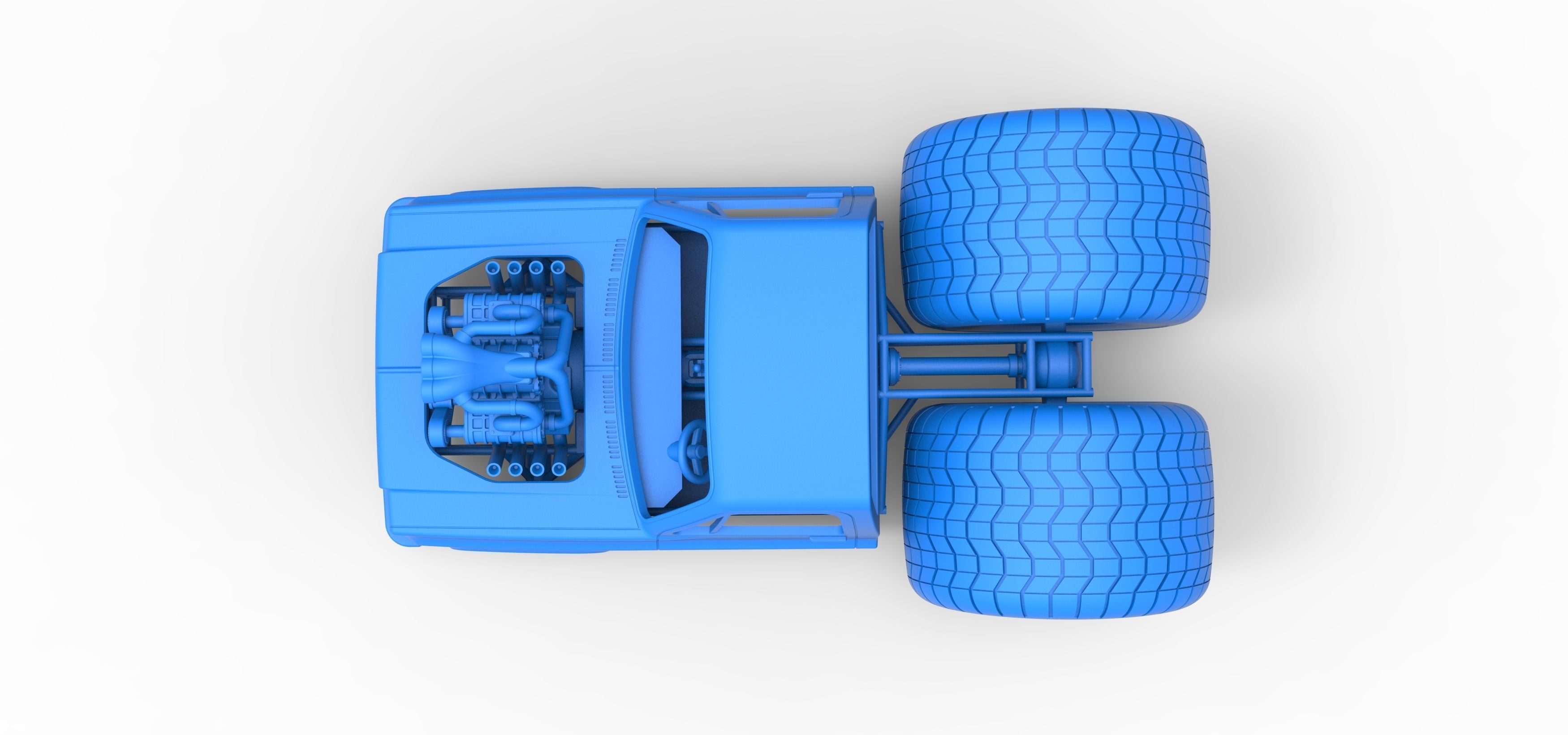 Concept dragster truck Scale 1 to 25 3D print model_25