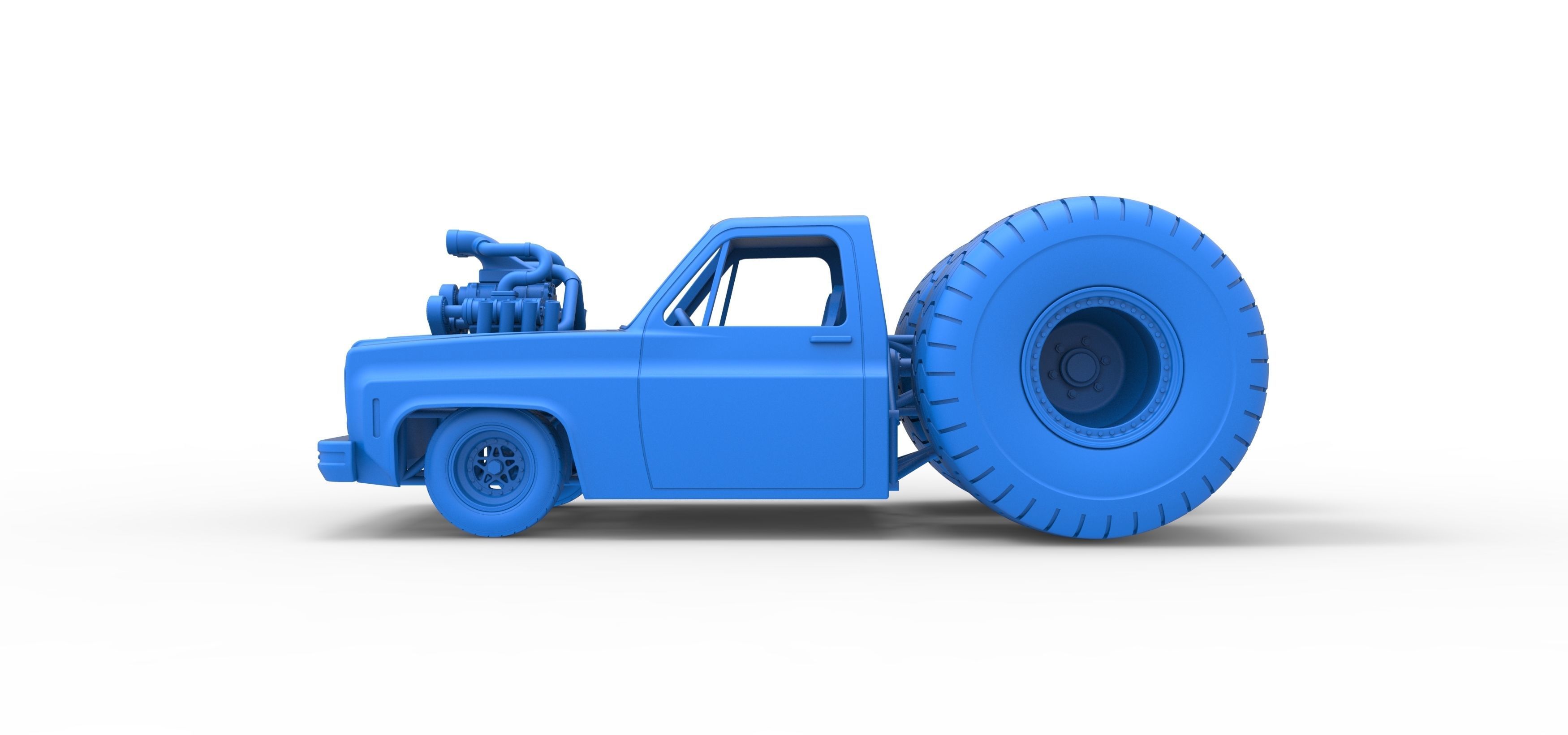 Concept dragster truck Scale 1 to 25 3D print model_23