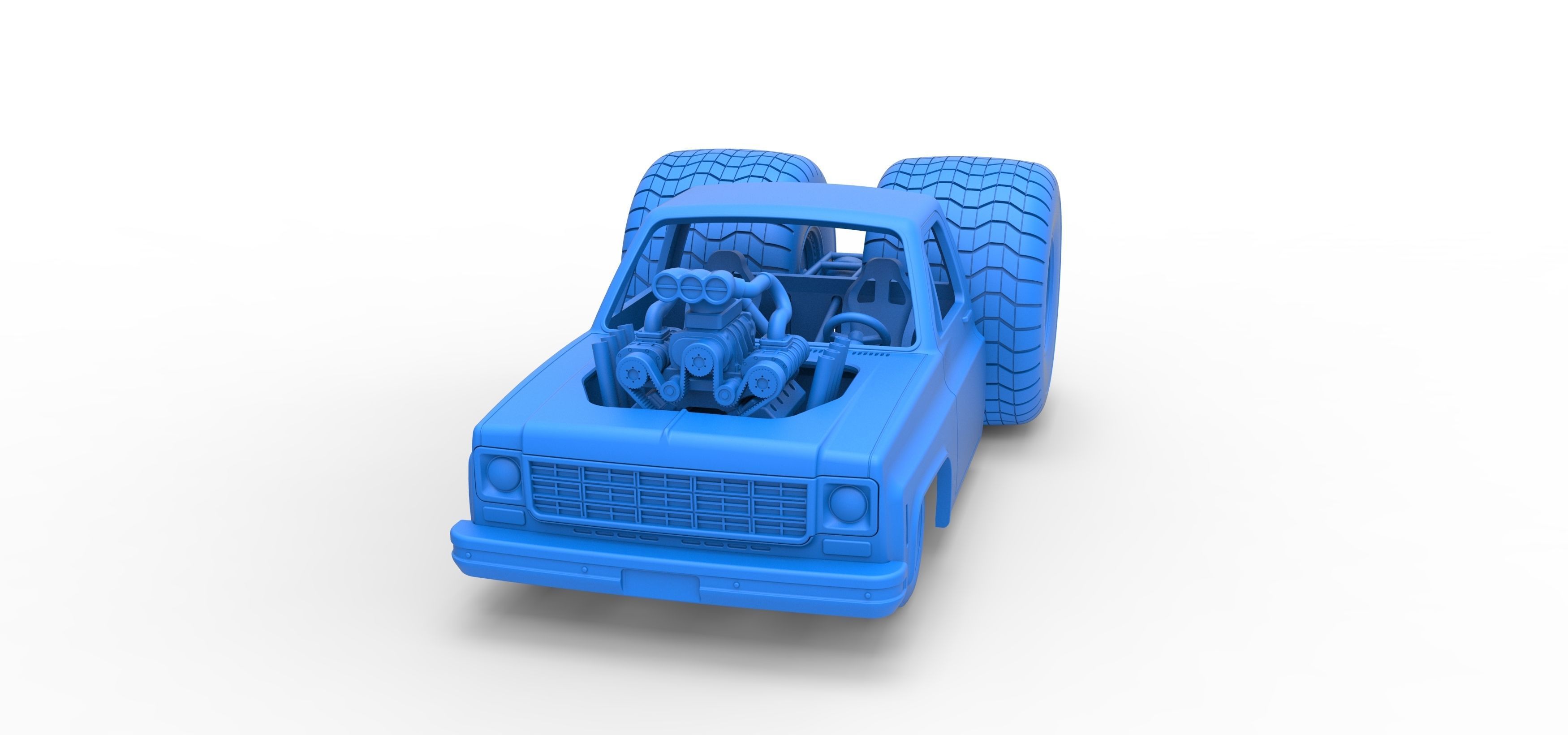 Concept dragster truck Scale 1 to 25 3D print model_19