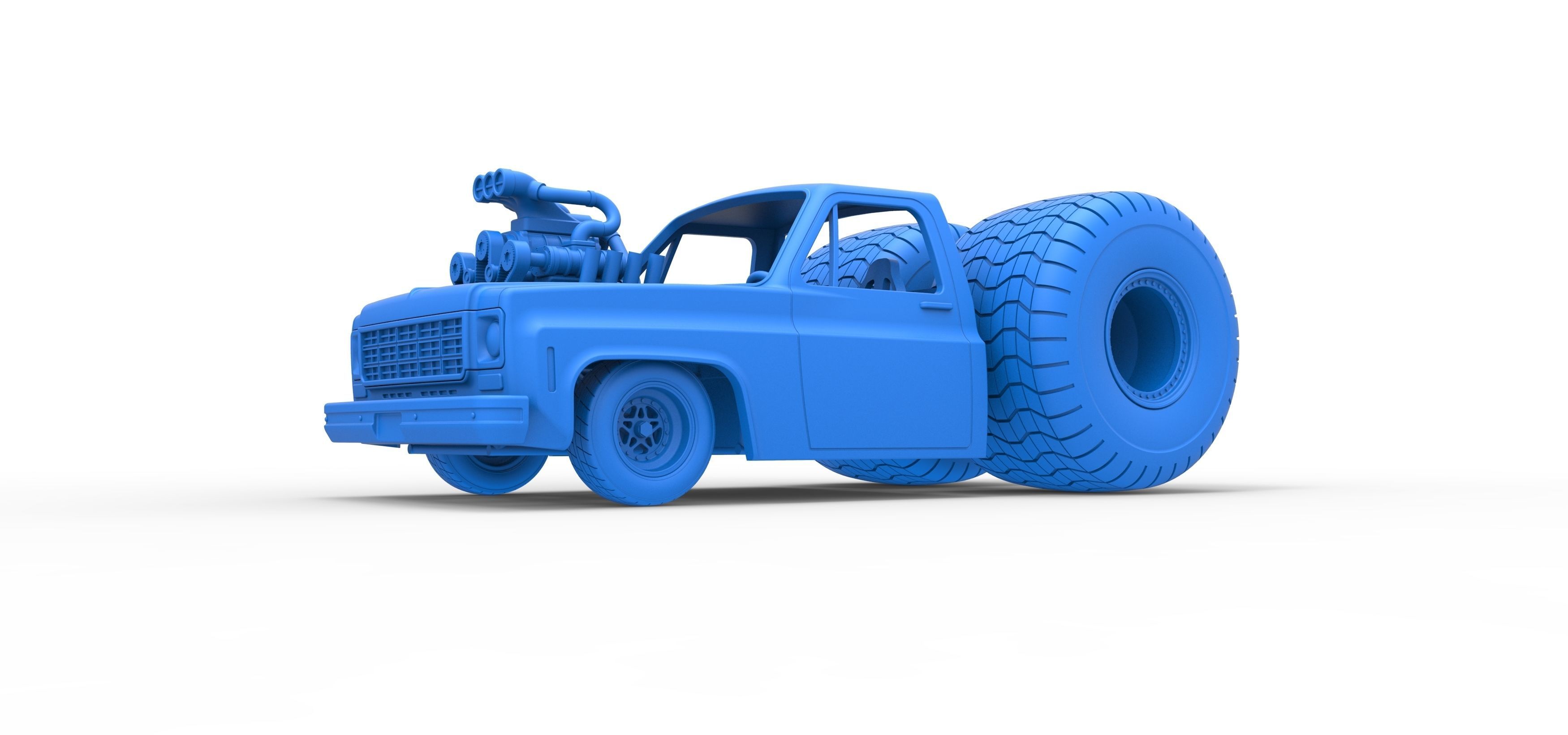 Concept dragster truck Scale 1 to 25 3D print model_17