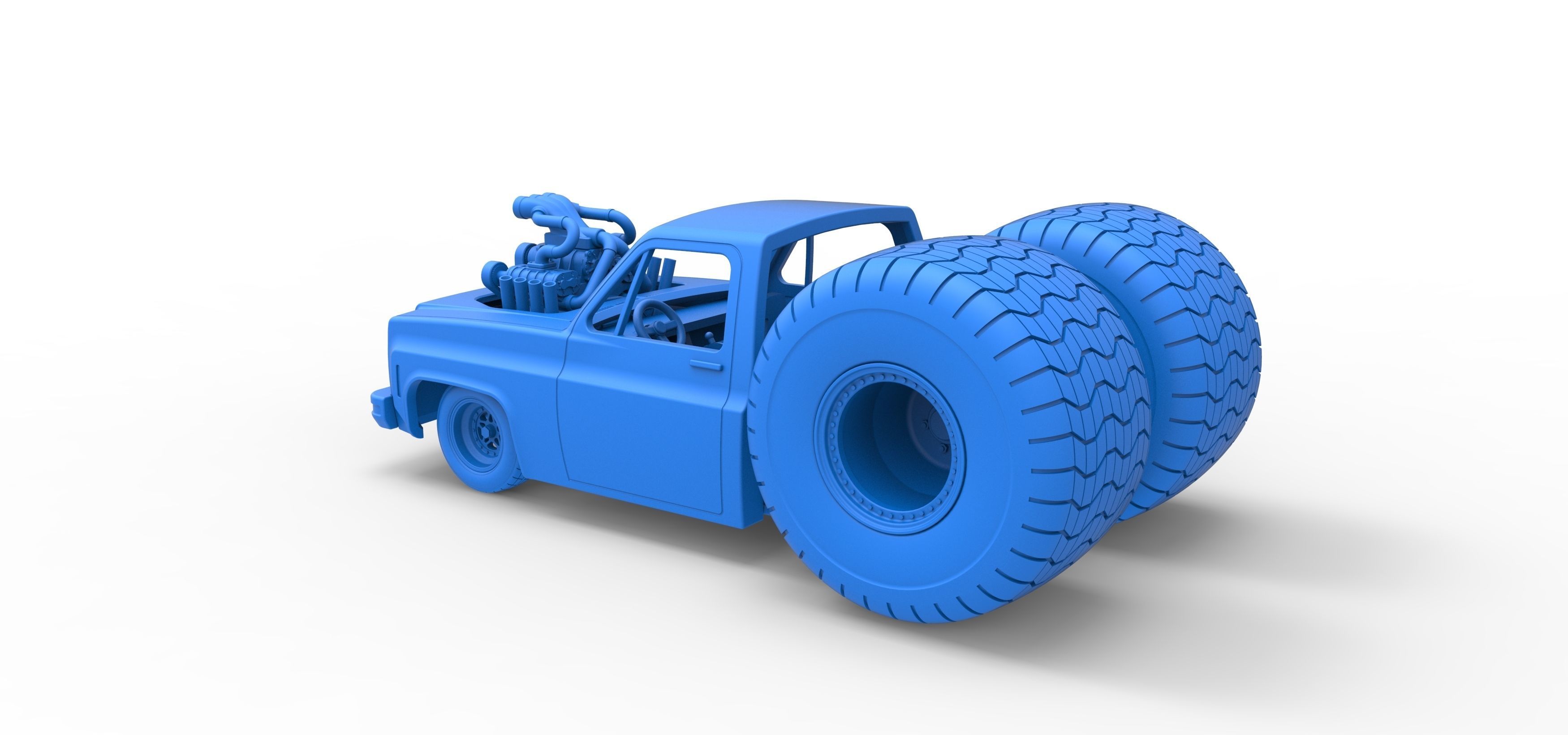 Concept dragster truck Scale 1 to 25 3D print model_26