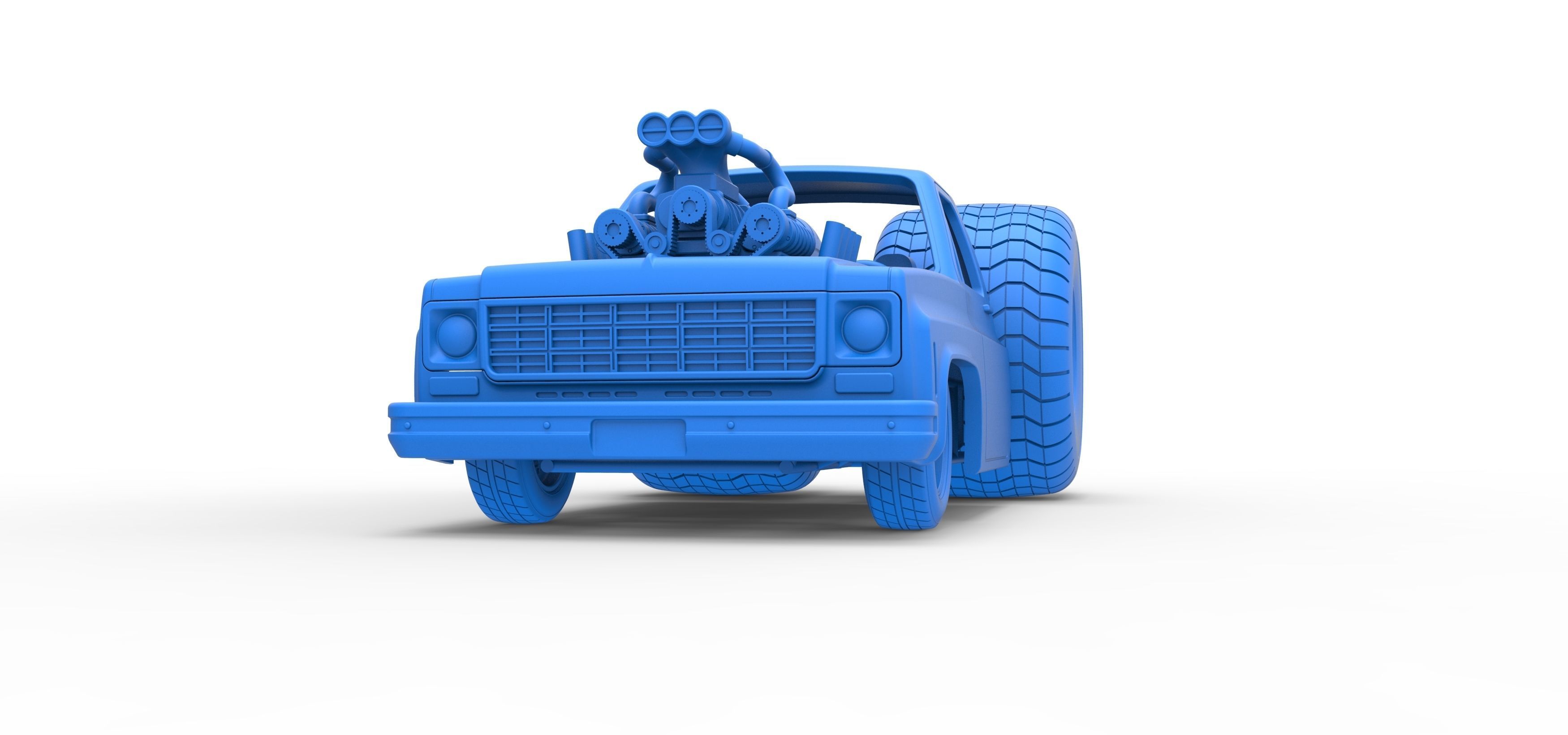 Concept dragster truck Scale 1 to 25 3D print model_20