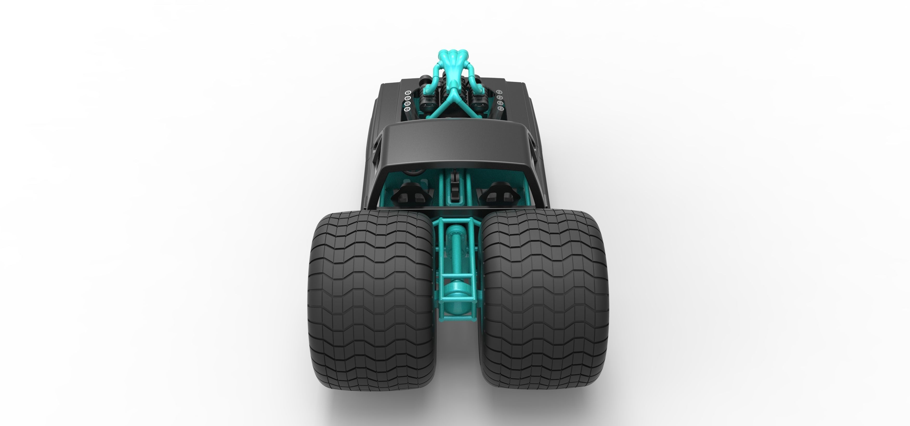 Concept dragster truck Scale 1 to 25 3D print model_14