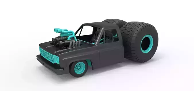 Concept dragster truck Scale 1 to 25