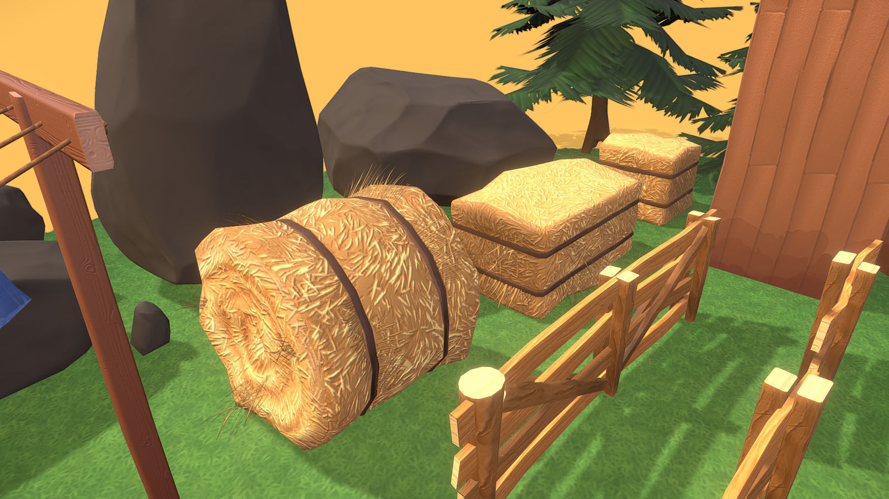 Cartoon Farm Assetpack Low-poly 3D model_7