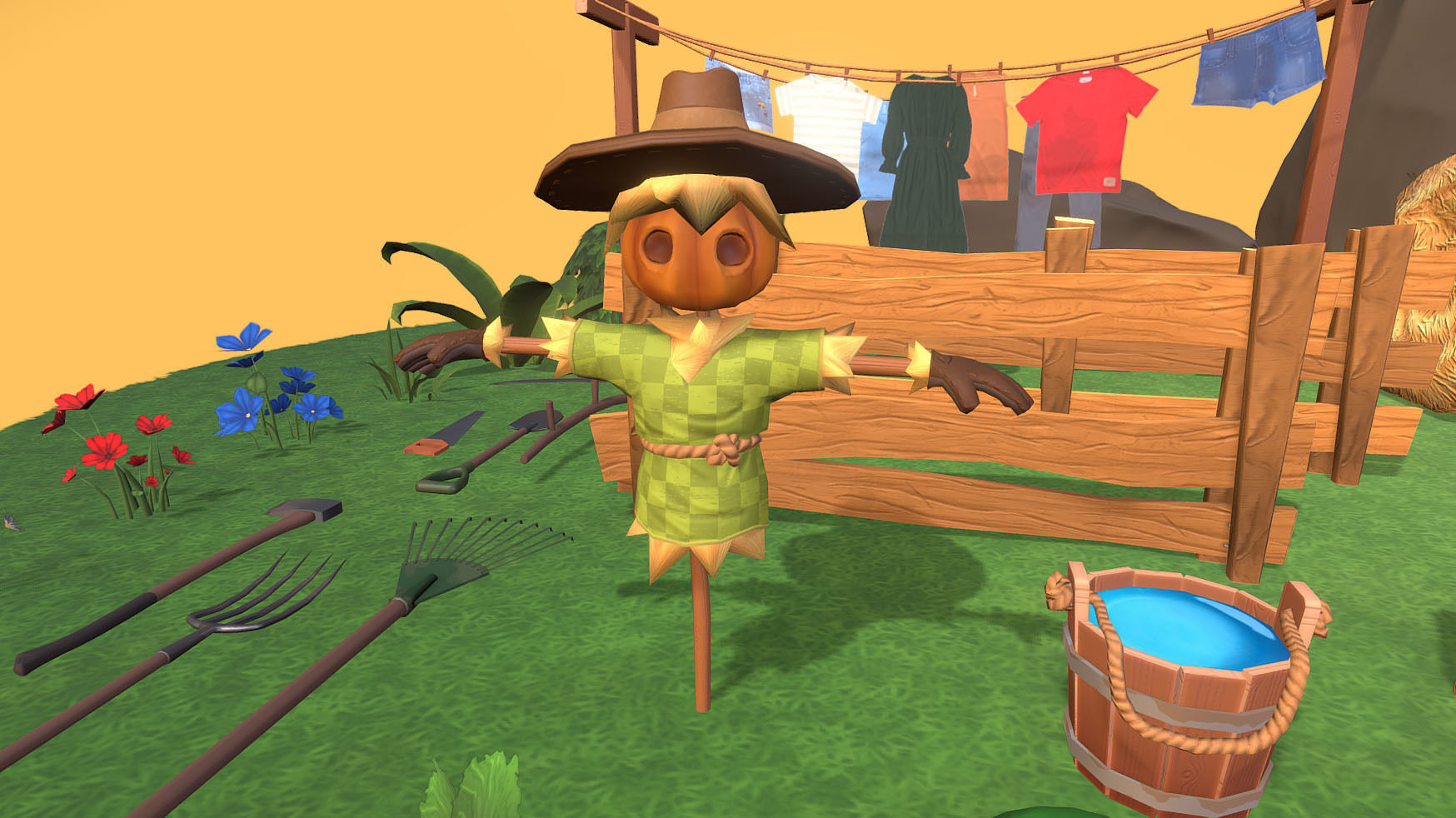 Cartoon Farm Assetpack Low-poly 3D model_2