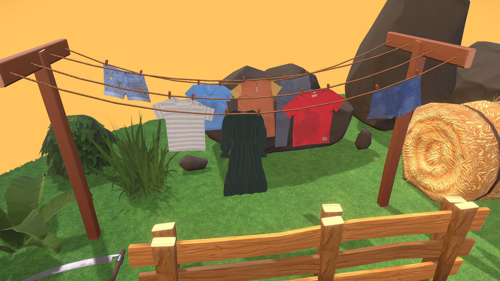 Cartoon Farm Assetpack Low-poly 3D model_9