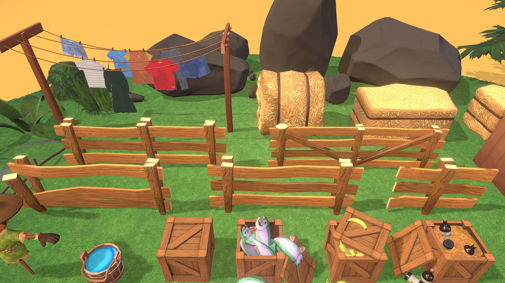 Cartoon Farm Assetpack Low-poly 3D model_4