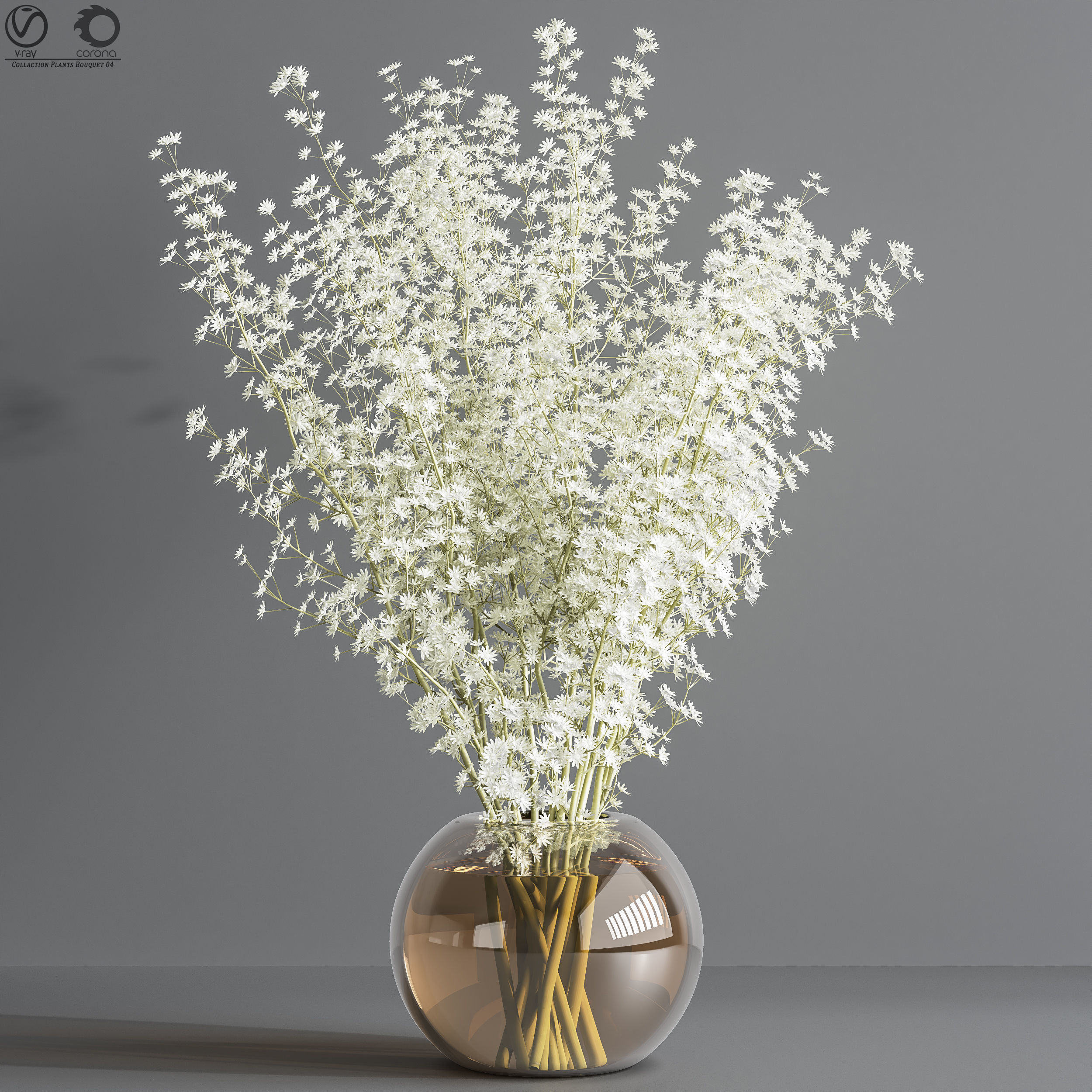 Collaction Plants Bouquet 04 3D model_1