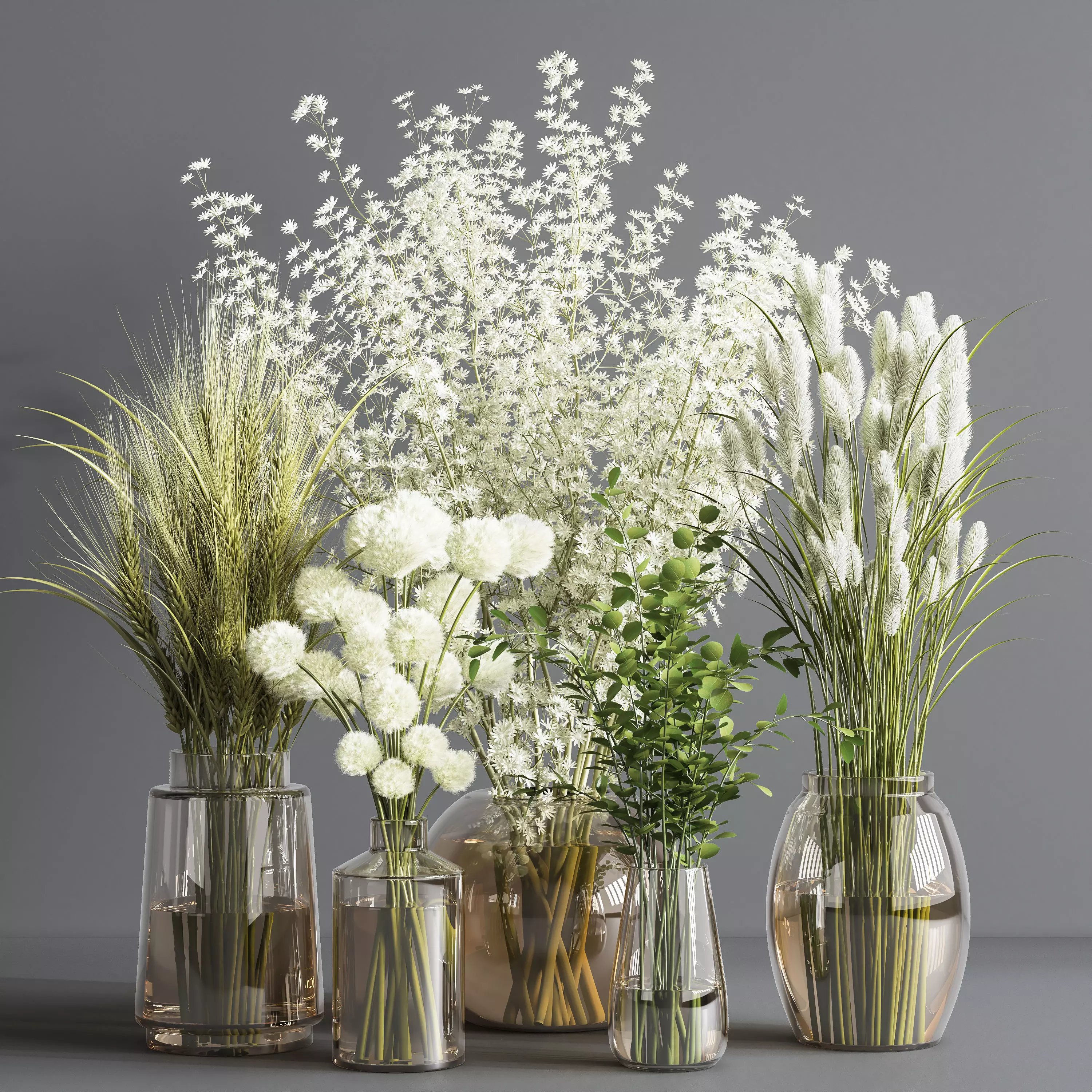 Collaction Plants Bouquet 04 3D model_0